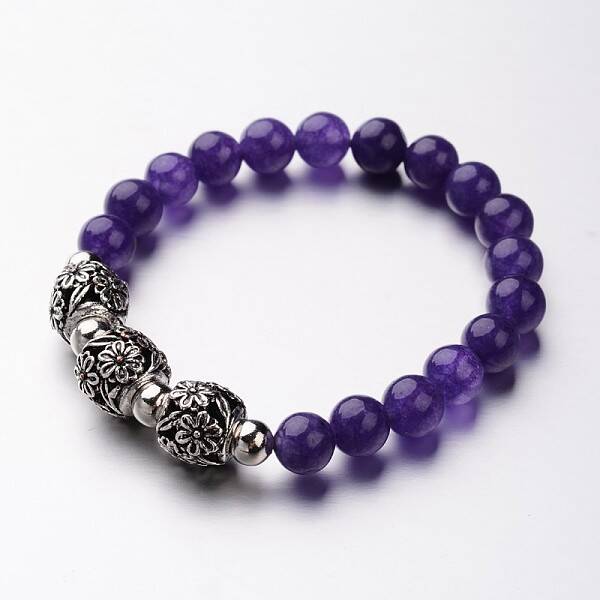 Natural Amethyst Stretch Bracelets