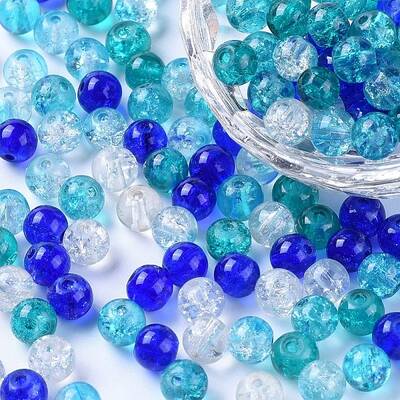 Baking Painted Crackle Glass Beads