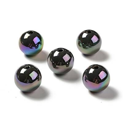 UV Plating Rainbow Iridescent Acrylic Beads