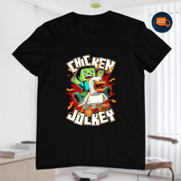 Chicken Jockey Youth and AdultShirt, Gift for Game Lover Chicken, Minecraft Quirky Cotton Graphic Tees, Hilarious Gaming Gift...