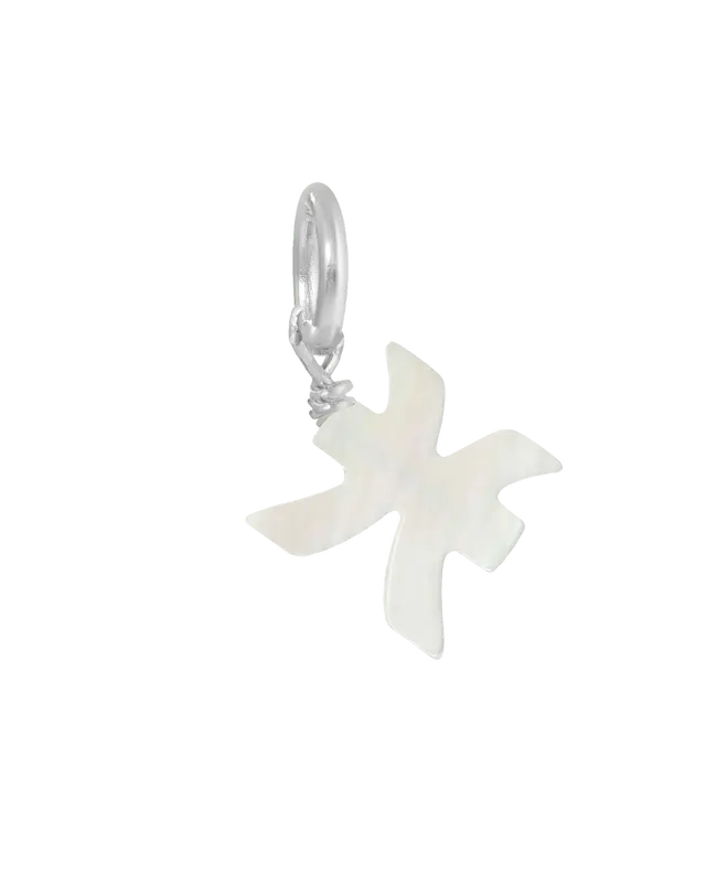 MOP Zodiac Charm | Metal Color: Silver | Sign: Pisces