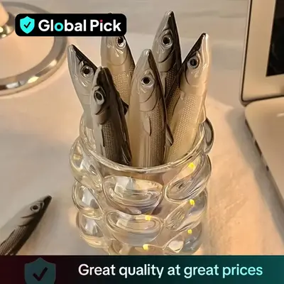 Fish Shaped Ballpoint Pen, 3 Counts Cute Ocean Fish Ballpoint Pen, Creative Salty Fish Simulation Pen for Students and Adults...