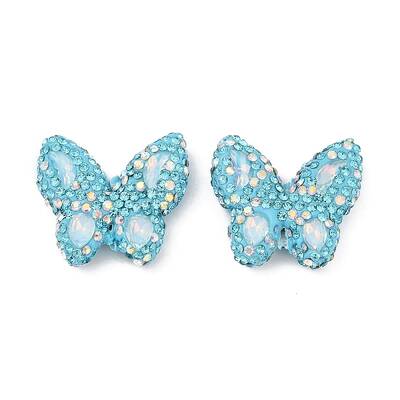 Handmade Polymer Clay Rhinestone Beads