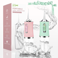 ETHME Rechargeable Pink Burst Water Flosser Portable Teeth Cleanser for Braces,Oral Dental Irrigator Gifts  Upgrade Cordless ...