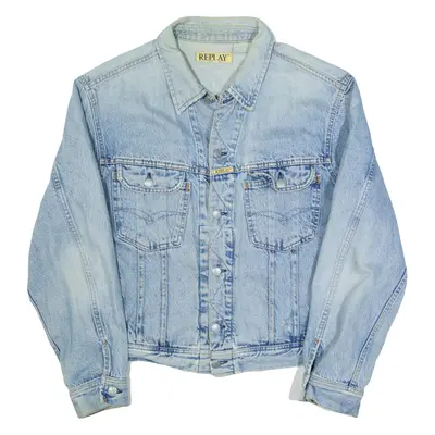 REPLAY Mens Denim Jacket Blue 90s L
