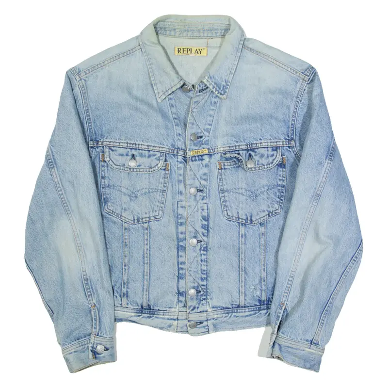 REPLAY Mens Denim Jacket Blue 90s L