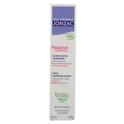 Jonzac Reactive Thermal Eau Control Rich Soothing Cream 40ml