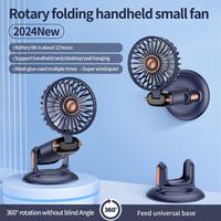 TOBRBE Portable Handheld Fan, Battery Operated Fan with Base, Digital Display,Rechargeable Mini Fan for Outdoor Indoor Usb