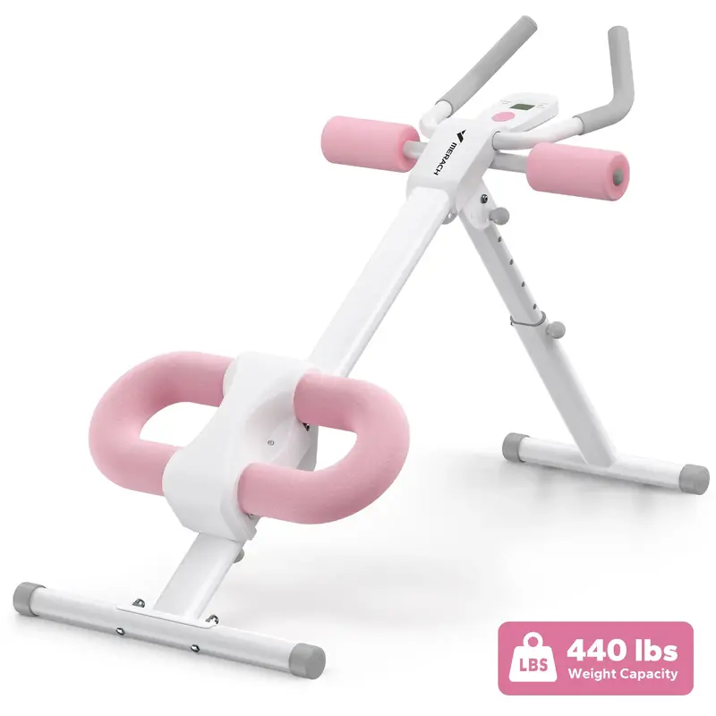 MERACH Adjustable Ab Trainer LCD Monitor Foldable Abdominal Exercise Machine Core Workout Buttocks Shaper Fitness Equipment