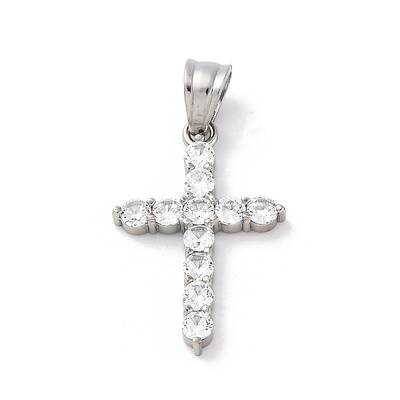 304 Stainless Steel Cubic Zirconia Pendants
