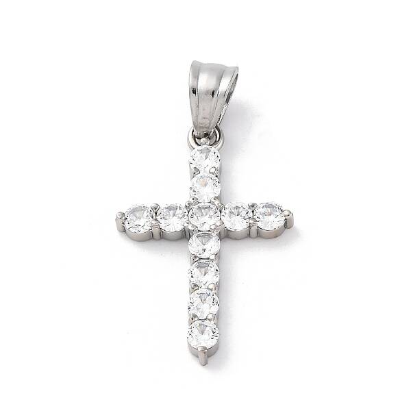 304 Stainless Steel Cubic Zirconia Pendants