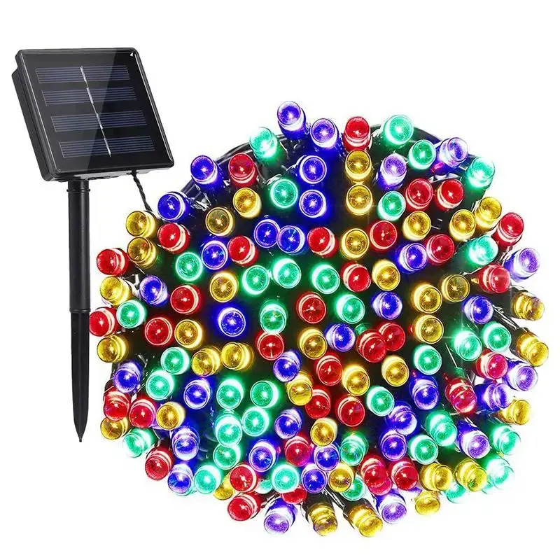 Solar Powered String Light, 100 LEDs Solar String Light with 8 Lighting Modes, Waterproof Outdoor Lighting Decoration for Wed...