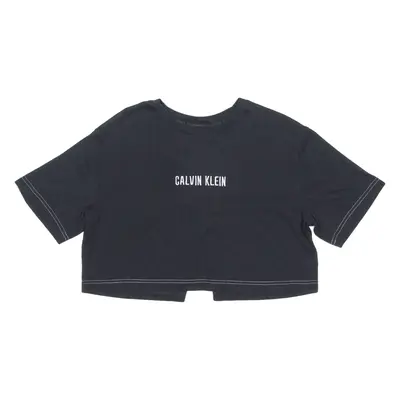 CALVIN KLEIN Womens T-Shirt Black Crew Neck M
