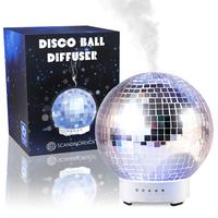 SCANDINORDICA Disco Ball Diffuser - 7 Color LED Night Light & 4 Time Settings Options with Intermittent Spray, Automatic Shut...