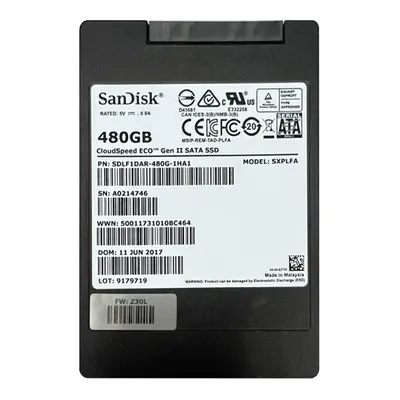 SDLF1DAR-480G-1HA1 SanDisk Cloud Speed II ECO 480GB SATA 6Gb/s 2.5-Inch Solid State Drive