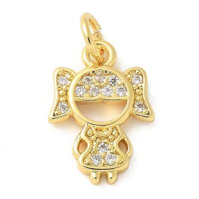 Brass Micro Pave Cubic Zirconia Pendants