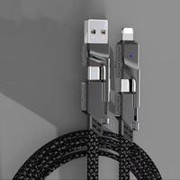 4 In 1 65W Fast Charging Data Cable, Transmission Data Cable, Universal Quick Charge Wire Cable for Home, USB Connector, Type...