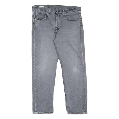 LEVI'S 502 Jeans BIG E Mens Grey Regular Tapered Stone Wash W34 L30