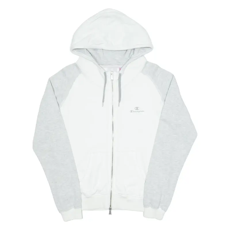 CHAMPION Womens White Hoodie L