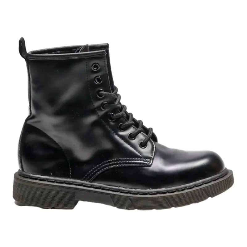 BATA Lace-Up Boots Black Leather Womens UK 4