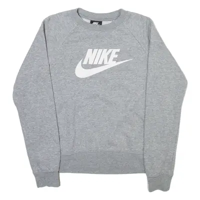 NIKE Boys Sweatshirt Grey Crew Neck S