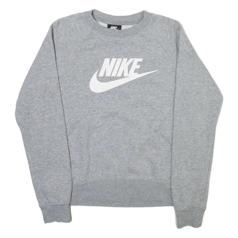 NIKE Boys Sweatshirt Grey Crew Neck S