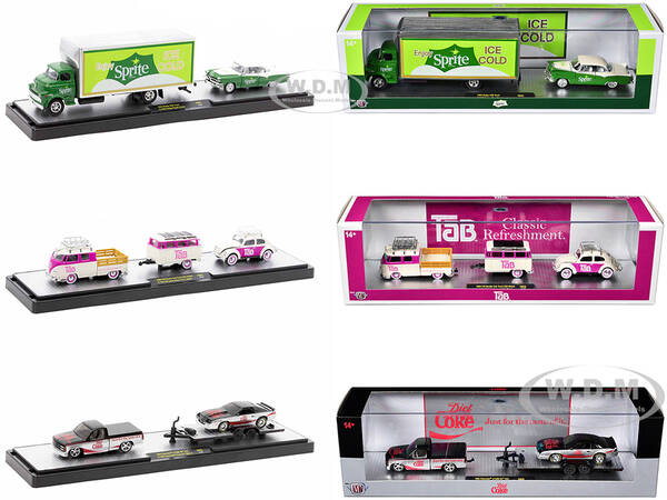 Auto Haulers Soda Set of 3 pieces Release 26 Limited Edition to 9600 pieces Worldwide 1/64 Diecast Models by M2 Machines