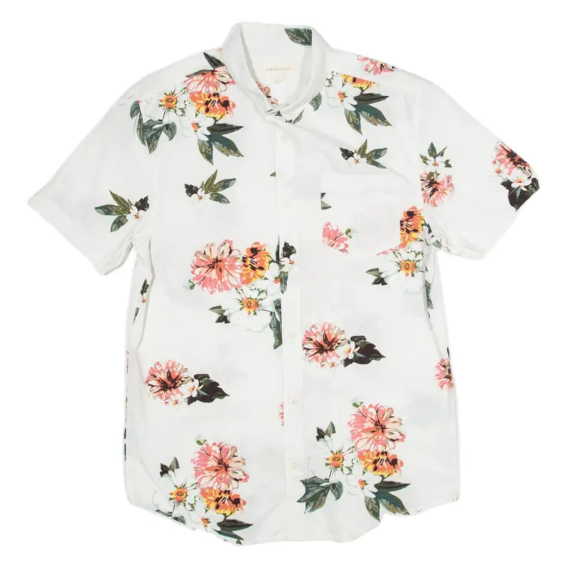 AEROPOSTALE Mens Shirt White Floral S