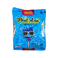 Vero Pinta Azul Candy (40 Pack) - Sweet Blue Raspberry Mexican Hard Candy, Classic Dulces Mexicanos, Fun and Fruity Treat