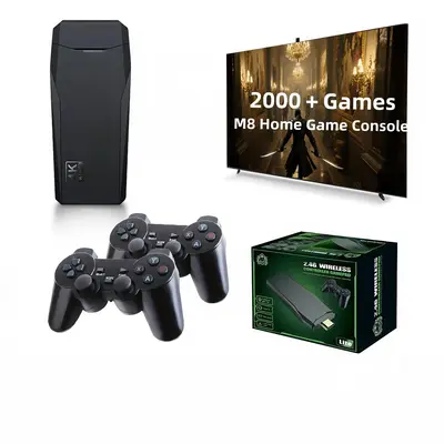 Wireless Game Console Set, Plug & Play Video Game Console with 32G/64G Card, 2 Game Controllers with 4k Game Stick, Professio...