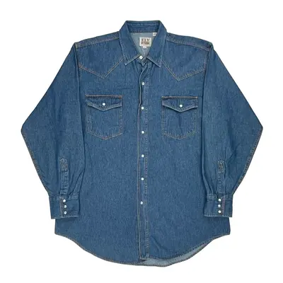 Ely Cattleman Denim Shirt - XL Blue Denim