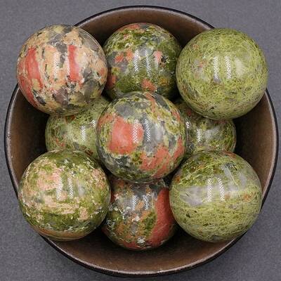 Natural Unakite Crystal Ball