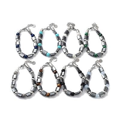 Synthetic Non-magnetic Hematite Beaded Bracelets