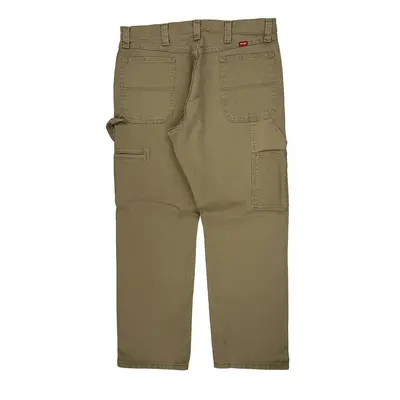 Wrangler Carpenter Trousers - 36? Waist Beige Cotton Blend