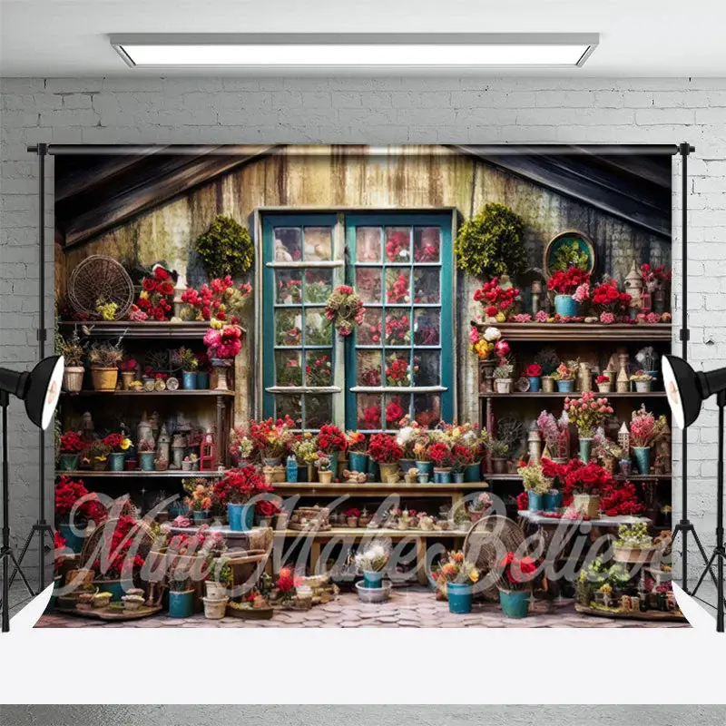 Romantic Flower Window House Photo Shoot Backdrop - Aperturee