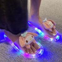 LED Glow Slippers for Women Women's Slip-On Lightweight Sneakers Design with Rainbows Flowing Lights for Night Parties HomeU...