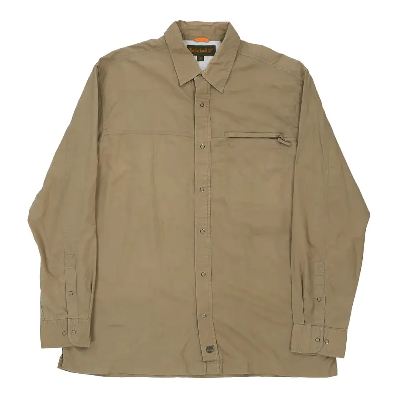 Timberland Shirt - Large Beige Cotton