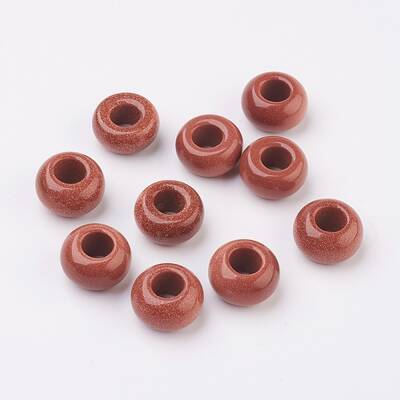 Synthetic Goldstone European Beads