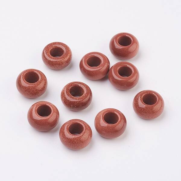 Synthetic Goldstone European Beads