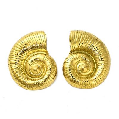 304 Stainless Steel Conch Stud Earrings for Women