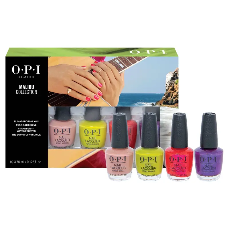 Set, Opi, Malibu, Gel Effect, Nail Polish, 4 pieces, 3.75 ml