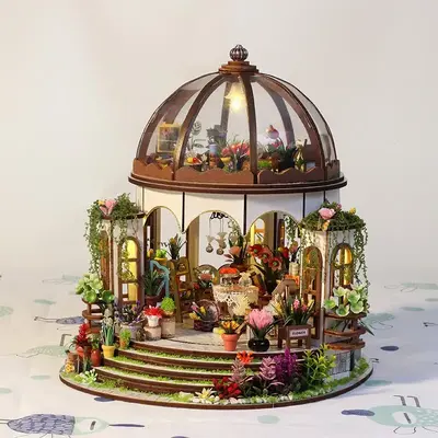 DIY Wooden Book Nook Kit, 3D Wooden Puzzle, DIY Home Desktop Ornament for Gifts, Creative Model Kit for Bookshelf Decor
