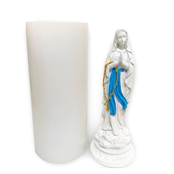 Virgin Mary Religion Theme DIY Silicone Statue Candle Molds