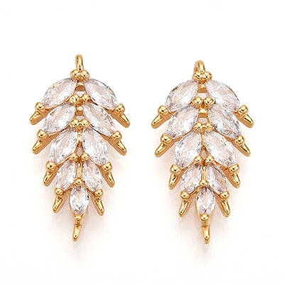 Brass Micro Pave Cubic Zirconia Pendants