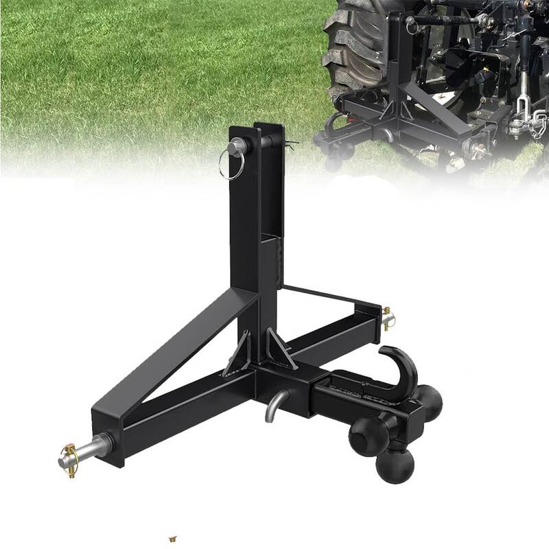 Garvee 3 Point Trailer Hitch for Tractor with 2 Receiver & Ball Hook - Heavy Duty Steel, Quick Hitch, 10,000 Lbs Capacity, C...