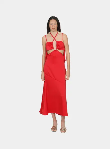 SCARLET CHERRY DRESS | Size: XS