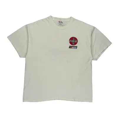 Coca-Cola Racing Hanes Nascar T-Shirt - XL White Cotton