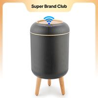 Pukomc Bathroom Trash Can 3.2 Gallon Narrow Trash Can with Lid, Innovative Press-Up Lid, Water-Resistant, Rectangular Plastic...