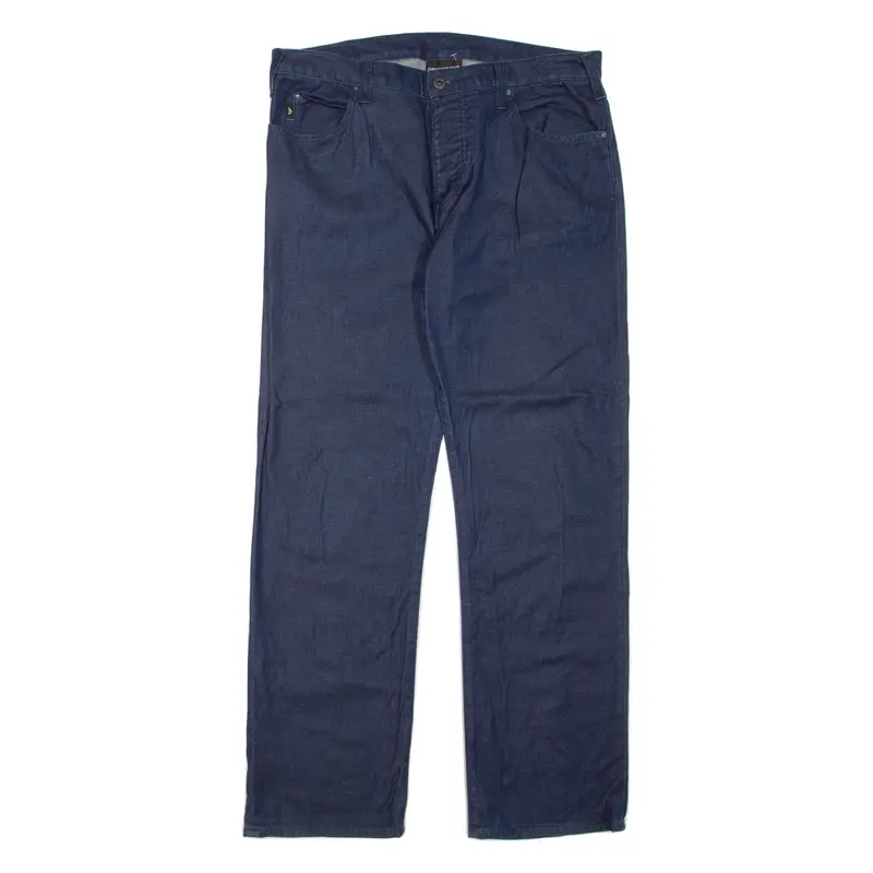 EMPORIO ARMANI Mens Trousers Blue Regular Straight W34 L31