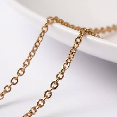 3.28 Feet PVD Vacuum Plating 304 Stainless Steel Cable Chains